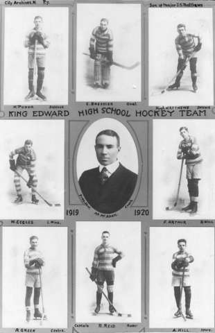 King Edward High School Hockey Team 1919 Vancouver, B.C.