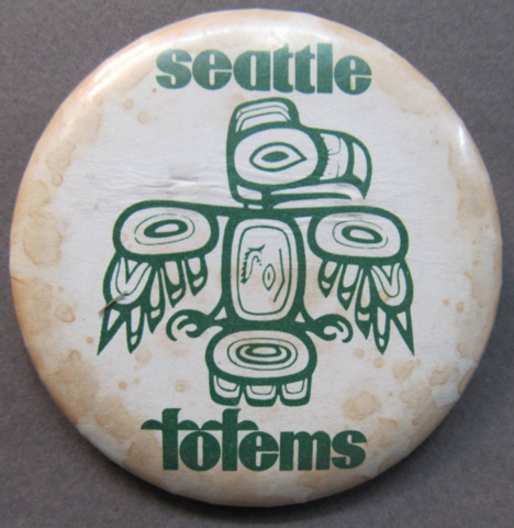 Seattle Totems Hockey Team Pinback Button