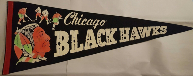Chicago Black Hawks Pennant 1960s