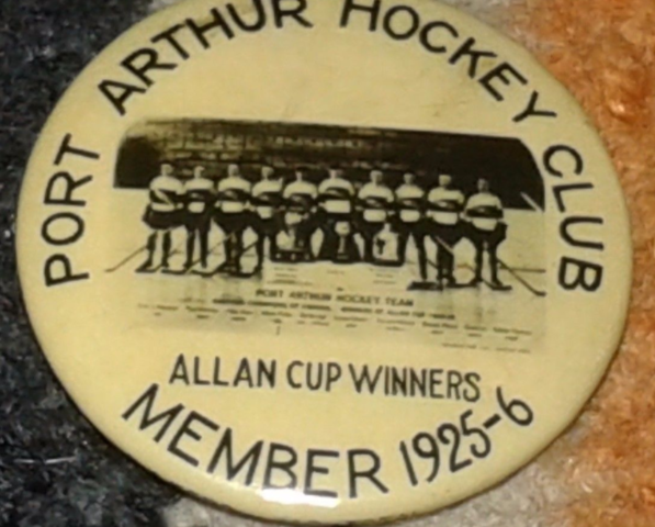Port Arthur Hockey Club Member Pin-back Button 1925