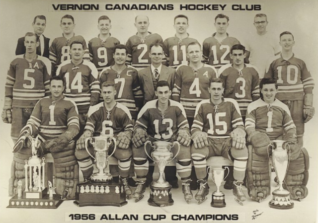 Vernon Canadians 1956 Allan Cup Champions - Patton Cup Champs, Savage Cup Champs