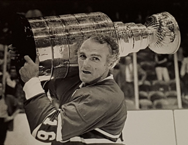 Henri Richard Holding The Stanley Cup 1966 Montreal Canadiens