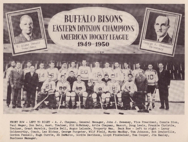 Buffalo Bisons Team Photo 1950 American Hockey League Eastern Division Champions