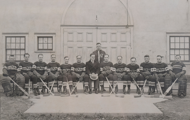 Montreal Canadiens Team Photo 1924 with "Globe Team Jerseys" at Grimsby Arena