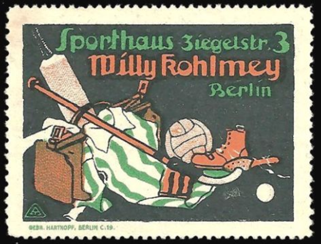 Sporthaus Ziegelstr Stamp 1900 - Willy Kohlmey