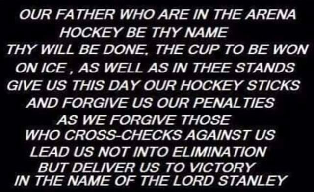 Pray to the HockeyGods - HockeyGods Prayer
