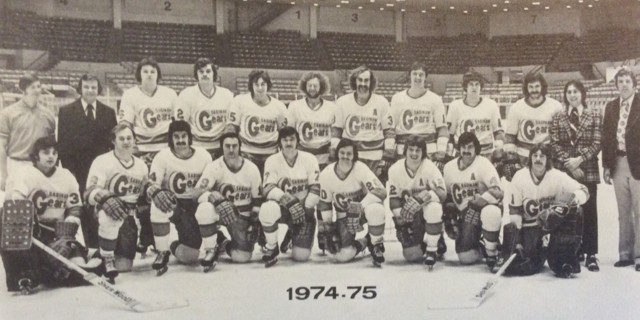 Saginaw Gears Team Photo 1974 International Hockey League / IHL