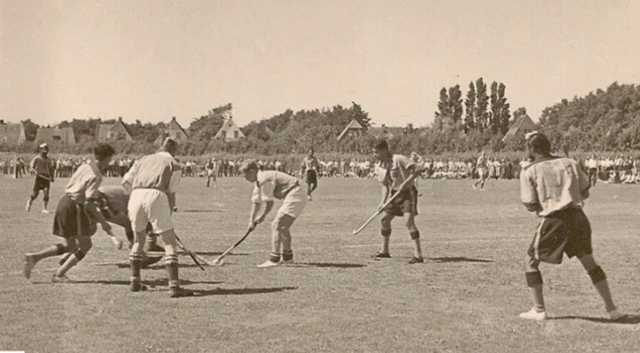 India Hockey playing against Kalundborg Hockey Klub in Denmark 1952