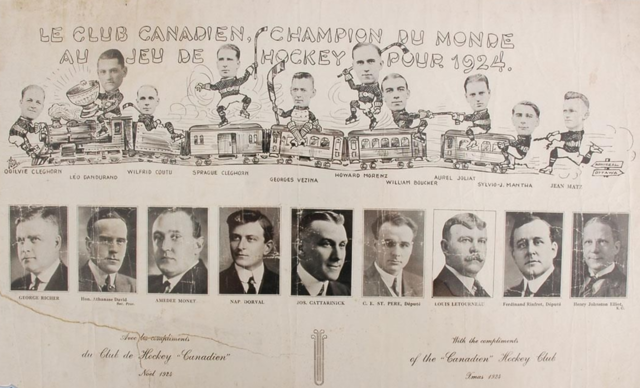 Montreal Canadiens Stanley Cup Champions 1924 Christmas Greeting Card