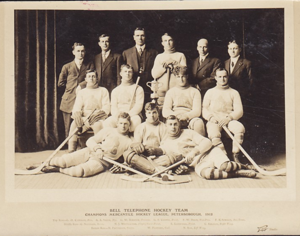 Bell Telephone Hockey Team 1912 Peterborough Mercantile Hockey League Champions
