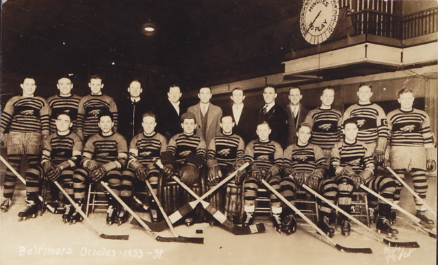 Baltimore Orioles Hockey Team 1933 Eastern Hockey League