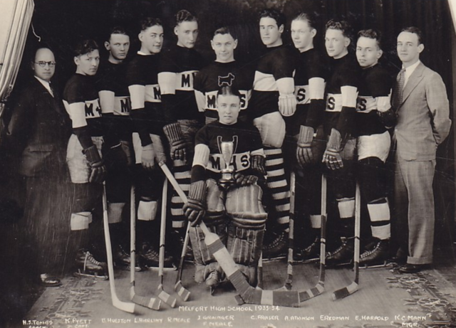 Melfort High School Hockey Team 1933