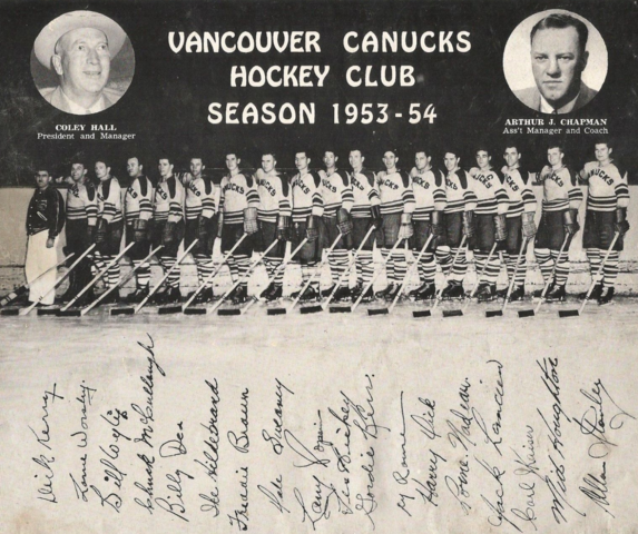 Vancouver Canucks Team Photo 1953