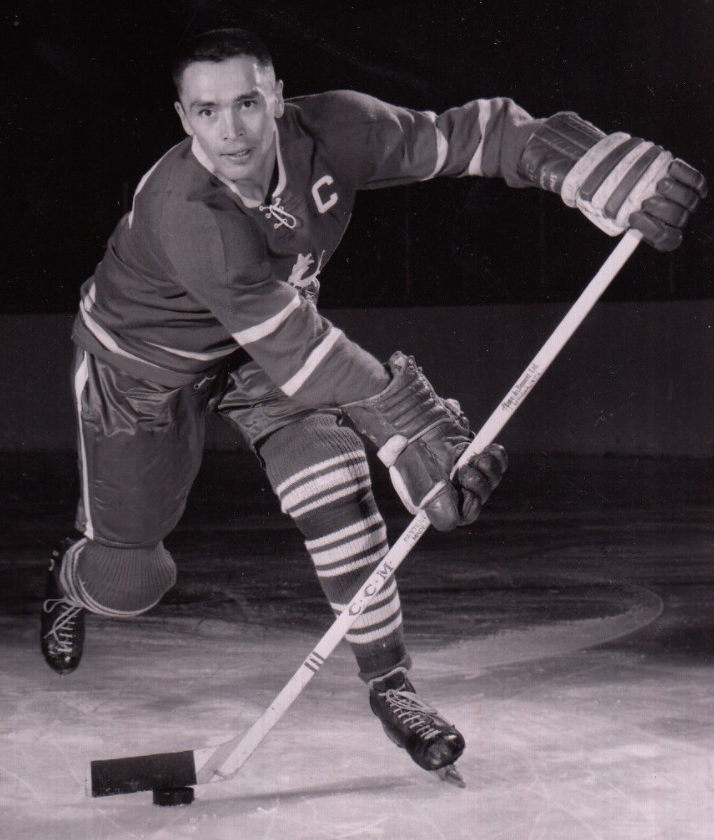 George Armstrong 1957 Toronto Maple Leafs | HockeyGods