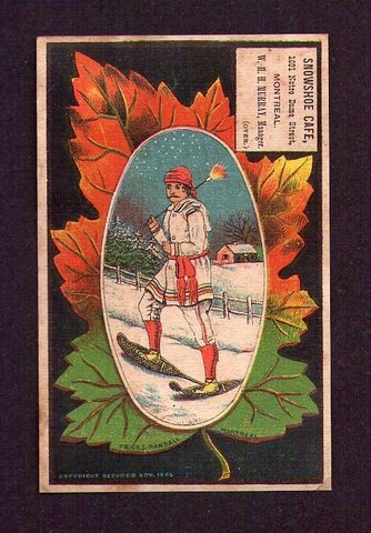 1884 Postcard Snowshoe