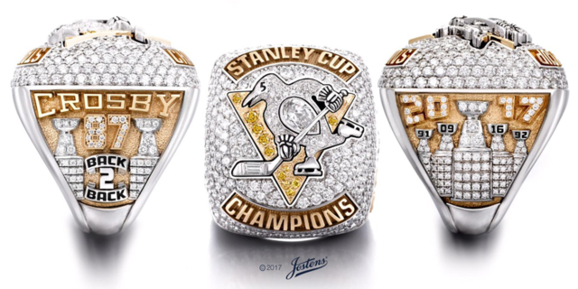 2017 Stanley Cup Championship Ring for Sidney Crosby