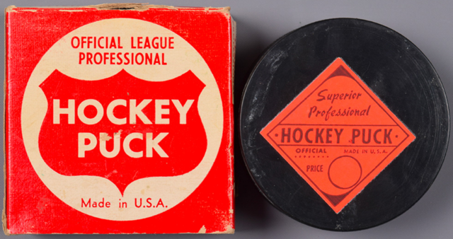 Superior Professional Hockey Puck 1960s Official League Professional Hockey Puck