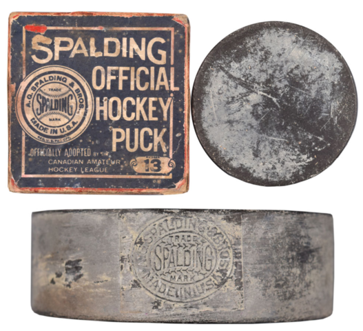 Spalding Official Hockey Puck 1910