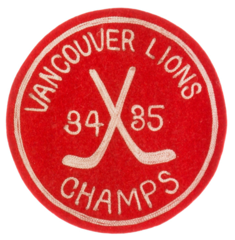 Vancouver Lions Championship Hockey Patch 1935 North West Hockey League Champion