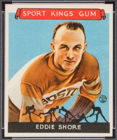 Eddie Shore Hockey Card 1933 Sport Kings #19 PSA NM-MT+ 8.5
