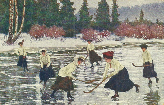 Norway Women's Ice Hockey History 1909 Postcard by Eneberettiget J.F.E.