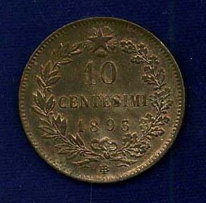 Coin 1893 Italy 1