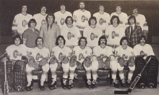 Saginaw Gears Team Photo 1975 International Hockey League