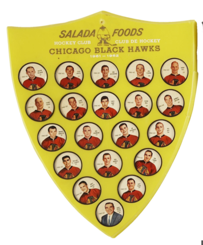 Shirriff Hockey Coins / Salada Foods 1961 Chicago Black Hawks