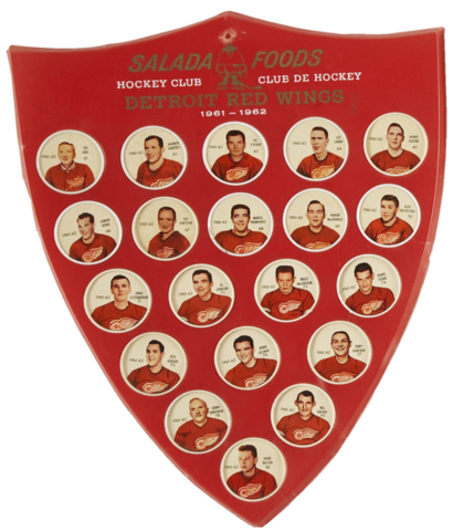 Shirriff Hockey Coins / Salada Foods 1961 Detroit Red Wings