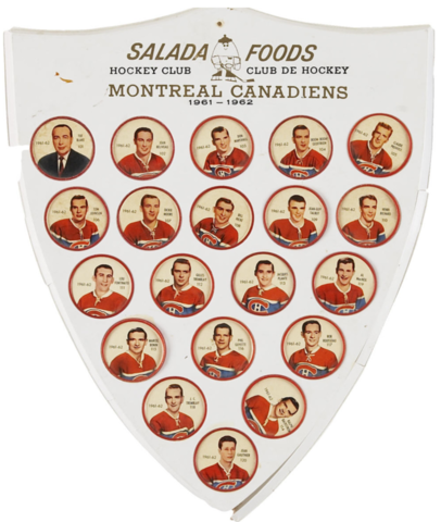 Shirriff Hockey Coins / Salada Foods 1961 Montreal Canadiens