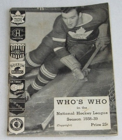 Ice Hockey Guide 1938  "Who's Who" in the NHL