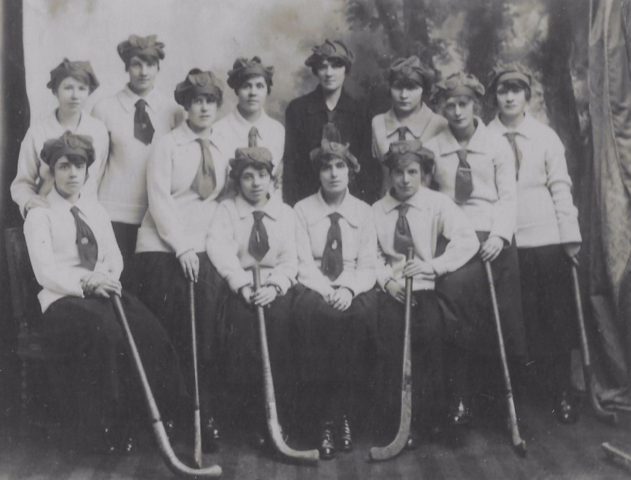 Antique Field Hockey - Girls School Team circa 1915