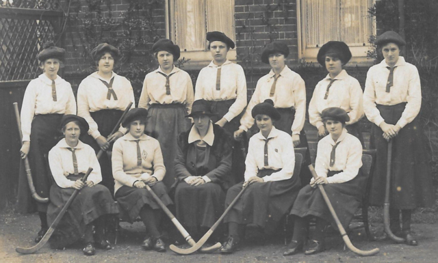 Antique Field Hockey - Girls School Team circa 1914