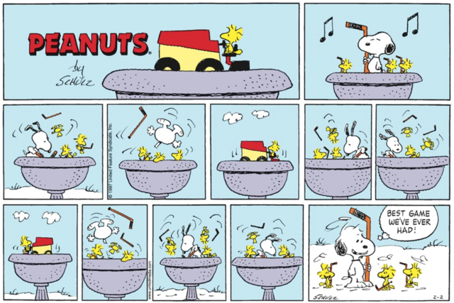 Snoopy & Woodstock Hockey in the "Best Game We've Ever Had"
