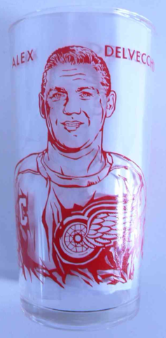 Alex Delvecchio 1960 York Peanut Butter Hockey Glass