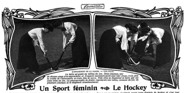 Antique Field Hockey 1904 French Le Hockey - Bully Off