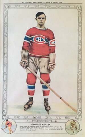 Georges Mantha 1929 La Presse Hockey Photo