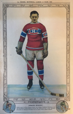 Armand Mondou 1929 La Presse Hockey Photo