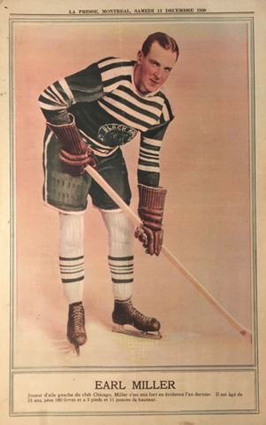 Earl Miller 1930 La Presse Hockey Photo