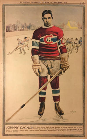 Johnny Gagnon 1930 La Presse Hockey Photo