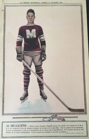 Al Huggins 1931 La Presse Hockey Photo