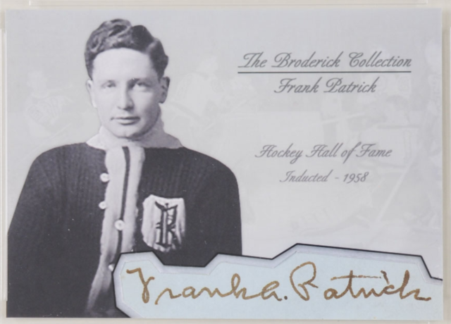Frank Patrick Hockey Card - The Broderick Collection
