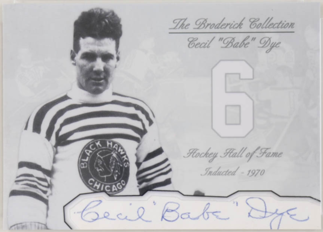 Cecil "Babe" Dye Hockey Card - The Broderick Collection