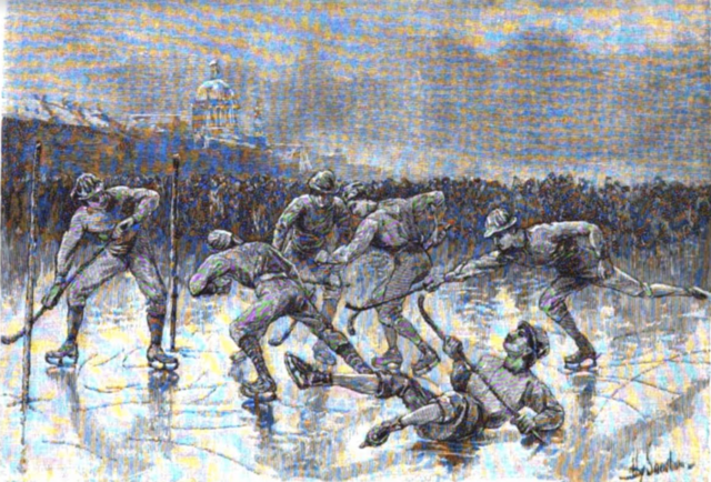 1883 Montreal Winter Carnival Game Drawing