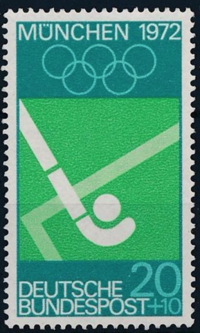 1972 Summer Olympics Field Hockey Stamp from Germany