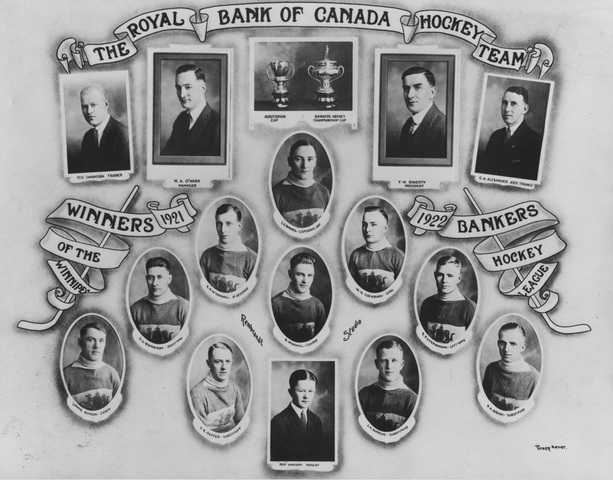 Royal Bank of Canada Hockey Team 1922 Winnipeg Bankers Hockey League Champions