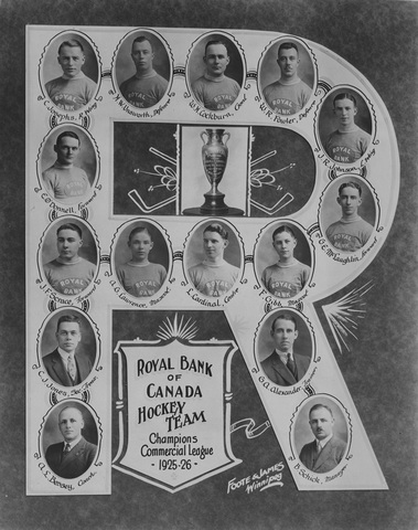 Royal Bank of Canada Hockey Team 1926 Winnipeg Commercial League Champions