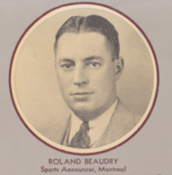 Roland Beaudry 1935 Montreal Canadiens Broadcaster Radio-Canada