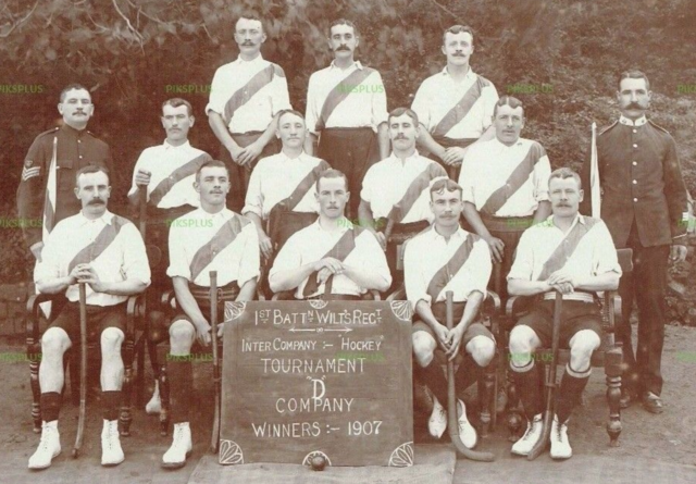 1st Battalion of the Wiltshire Regiment Hockey Team 1907 Dagshai, India