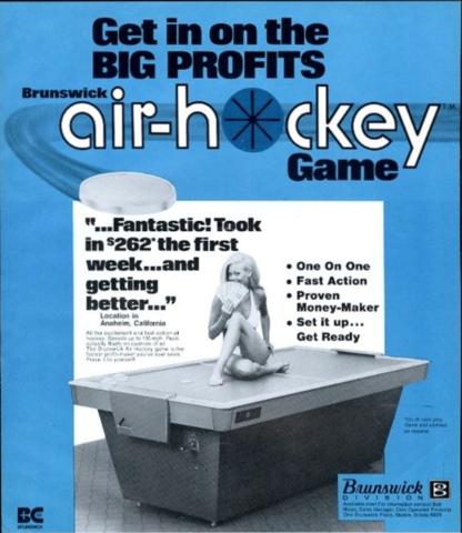 Brunswick Air Hockey Game Brochure for Coin-Op Game 1973